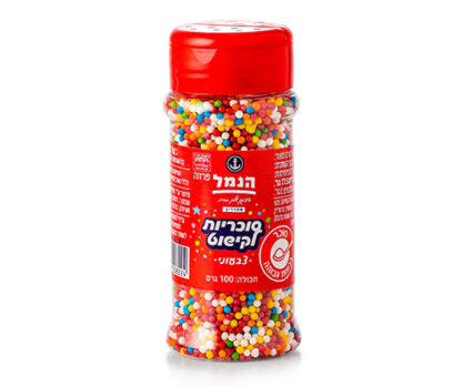 מזרה סוכריות צבעוניות לקישוט עוגה