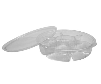 פלסטיק שקוף ט"ו בשבט עם חלוקה פנימית ל- 7 תאים