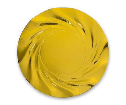 מגש עגול לעוגה בצבע זהב חד פעמי