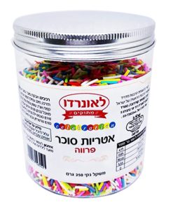 אטריות סוכר סוכריות צבעוניות לעוגה