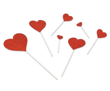 טופר לב אדום קישוט לעוגה