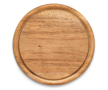 קרש עץ מלא עגול להגשת סטייקים