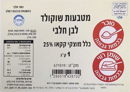 שוקולד לבן - רכיבים/אלרגנים