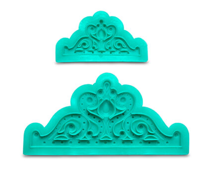 תבנית סיליקון כתר מלכה ירוק גדול וקטן