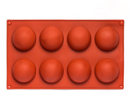תבנית סיליקון 8 חצאי עיגול