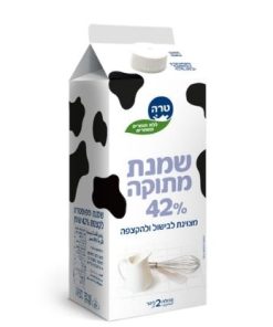 שמנת מתוקה שנועדה להקצפה